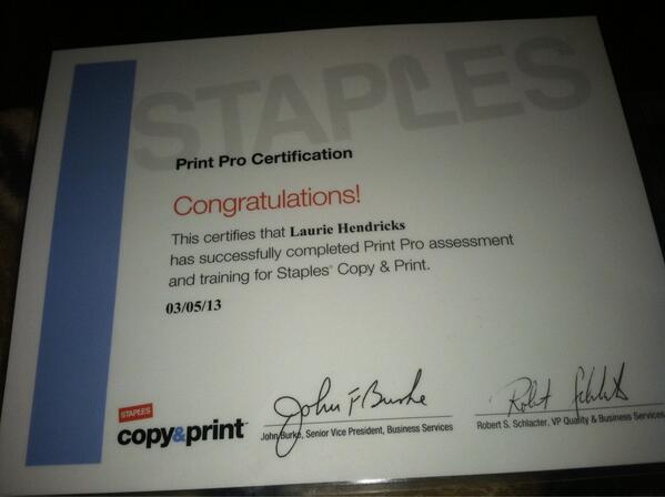 LaurieAnne94's tweet image. #printpro #certified #staples