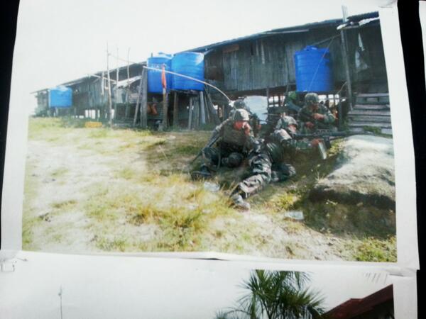 inquirerdotnet's tweet photo. Pix of ground zero #LahadDatuAttack http://t.co/yXwDijquGF” | via @PhilipGolingai of @staronline #Sabah #LahadDatu
