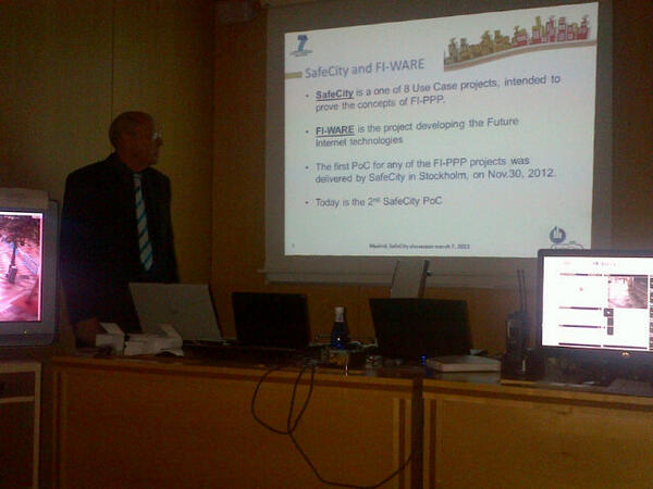 SafeCityProject's tweet photo. Peretz Gurel, technical coordinator, explains SafeCity prototype #CISEM #FIPPP #PoC http://t.co/pXSYytgrK2