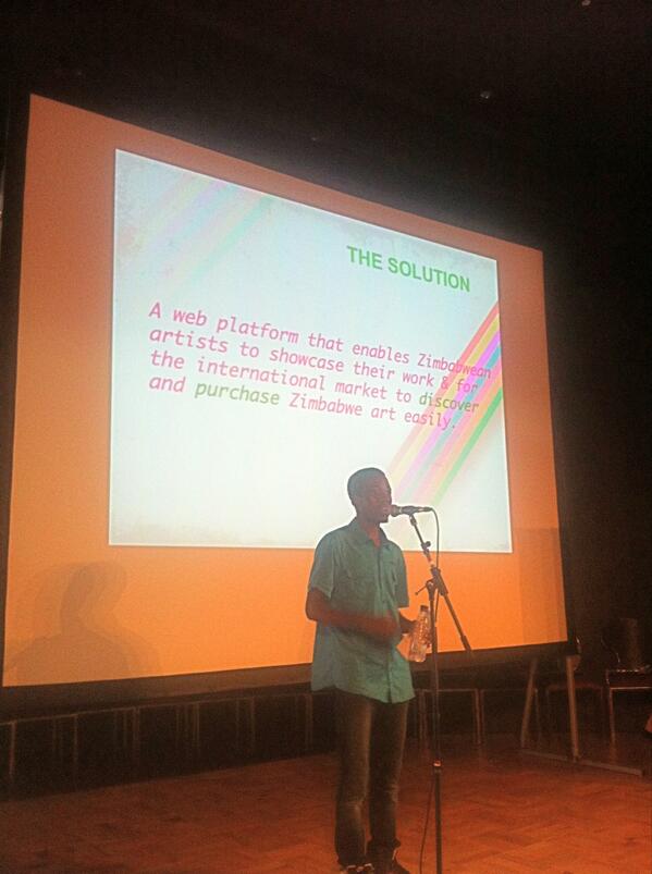 JumpStartZim's tweet photo. Farira's problem: art sales are low, w low output. This poses a threat to local arts &amp; culture says Chiko #CSZim http://t.co/SzKdYoAGOM