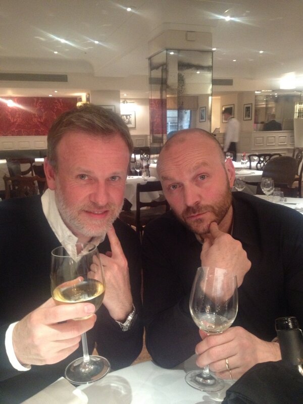 timlovejoy's tweet photo. Here's @simonrim and our beards at lunch #beardoff2013 #Day18 http://t.co/D2LHlqJqL9