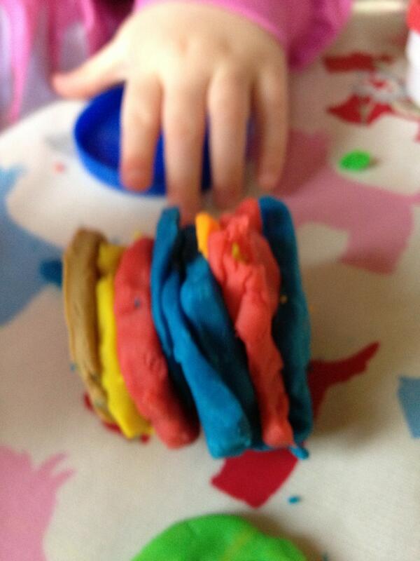 caznhannah's tweet photo. Love is not getting stressed when your toddler mixes all the play dough together! http://t.co/rGrCBrVbAO