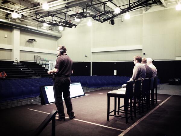 NetApp's tweet photo. We're getting ready for today's #NetAppSMweek panel discussion at NetApp HQ http://t.co/sn9G8P95NZ