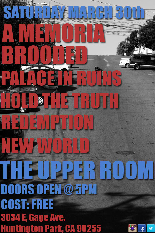 We are back! March 30th Free Show.
Look at the flyer for more details!