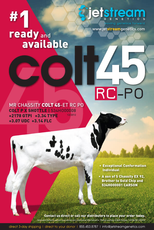 There's a lot to love about a PO RC bull that's +3 points on Type, UDC, and FLC: COLT45
jetstreamgenetics.com/us_en/purchase…