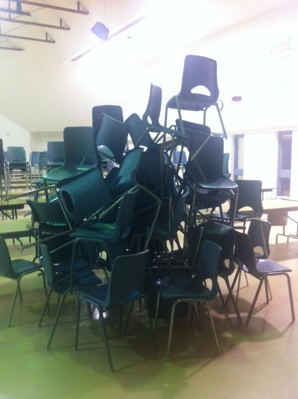 Ahart_9's tweet image. Art #LeaningTowerOfChairs #SpareProblems