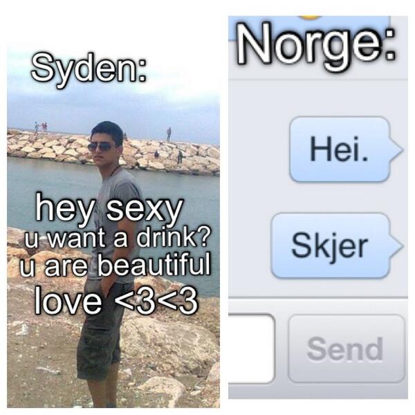 sisteplass's tweet photo. Forskjellen på å bli sjekka opp i syden og i Norge: http://t.co/TiaacUU0AU
