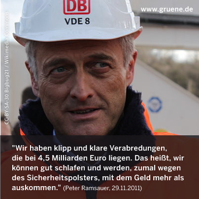 Ramsauer Warnung vor höheren Bahnpreisen ist dreist. Wir erinnern ihn gerne an seine Aussage zu #s21 vom 29.11.2011
