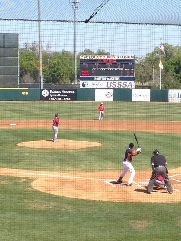 M_Mominey's tweet photo. Nothing like spring training: watching NSU alumni JD Martinez in Kissimmee #GoNSUSharks http://t.co/R6nrljYc8W