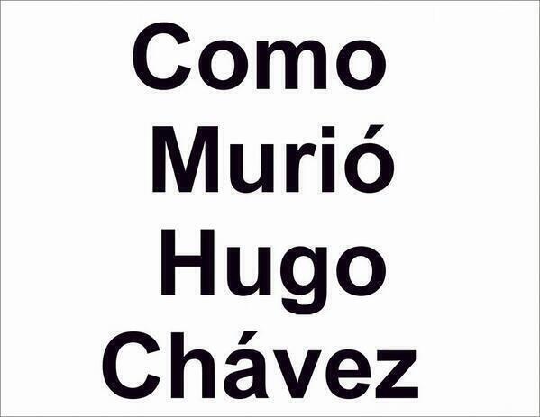 FumadoMeme's tweet photo. ESTA IMAGEN DICE CÓMO MURIÓ HUGO CHÁVEZ. http://t.co/T6n4YnIutK
