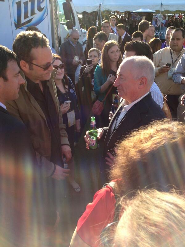 realbigbus's tweet photo. @SABMiller CEO Graham Mackay chatting with #VinceVaughn at #MCDC13. #MillerLite #TheInternship http://t.co/EDc7rY1psS