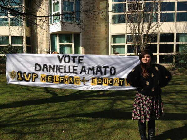 Onehangrywoman's tweet photo. Voting opens tomorrow &amp; it's via clic! Vote DANIELLE AMATO for VP WELFARE &amp; EDUCATION <3 thank you! @christchurchsu http://t.co/pnEabpkzwc