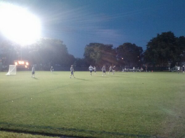 The men of WWU lax have arrived and are warming up. Time to play! #WWU #RBB #roadtrip #PUMPED