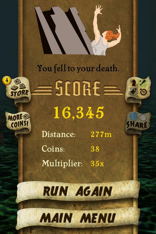 AdanaAlston's tweet photo. I got 16,345 points while escaping from demon monkeys. Beat that! http://t.co/qVLIHlYSmx #TempleRun http://t.co/ACYwJwssEx