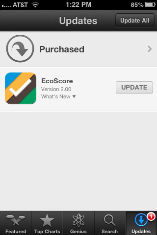 EcoScoreApp's tweet image. Update to version 2.0 of EcoScore today! This update includes fixes to the app and a new news story.