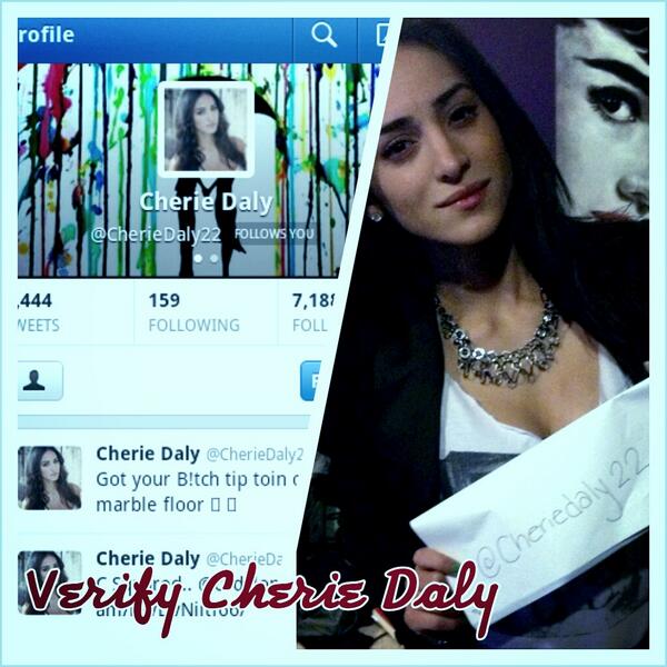 #StopFakeAccounts and #VerifyCherieDaly Asap @verified @Twitition @twitter