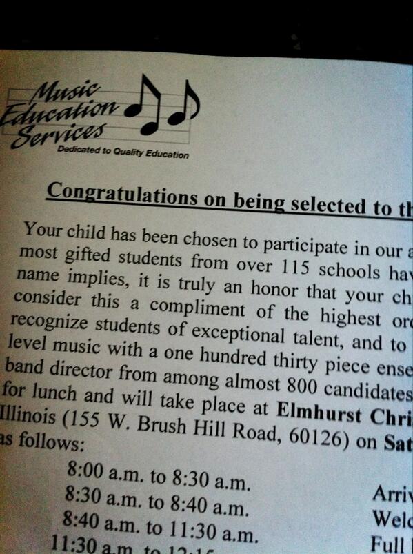 mafortune1's tweet image. My boy was chosen ! #concerthonorsband #musicianinthemaking