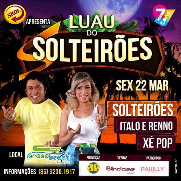 DettyCastroL's tweet image. E hoje teeeeem! Luau do Solteirões na crocobeach!!! Vai perder?? #PimentaEventos #7tons #PortalDivulgações