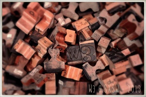 j_now's tweet photo. @W3americas @SXSW. Postcard 4. Old type-sets.  Couldn’t resist the branding. #sxsw http://t.co/cFks3vEH0I