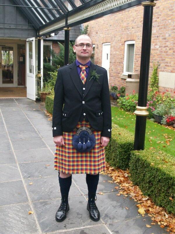 rainbow tartan kilt