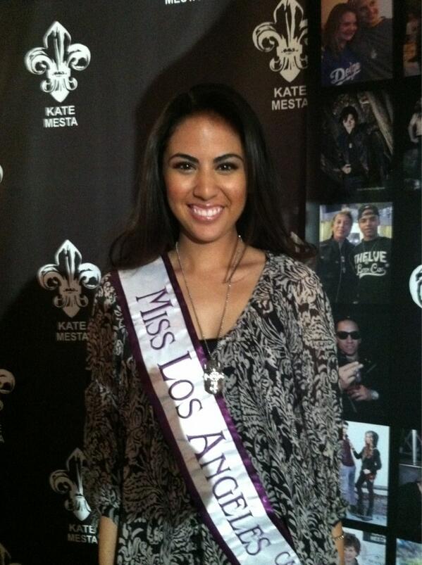 KateMesta's tweet photo. Thank you @Miss_LosAngeles for stopping by! You look great wearing our Kate Mesta! http://t.co/nTh1iPXBt3