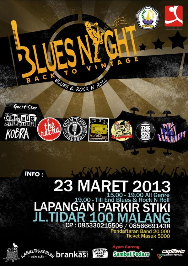 #EVENT Blues Night Back to Vintage TODAY with @thedeadlyexp <a href="/dirtyratna/">the ratna</a> @kobragarage <a href="/pronks/">PRONKS</a> anekdotmagz.com/upcoming-event…