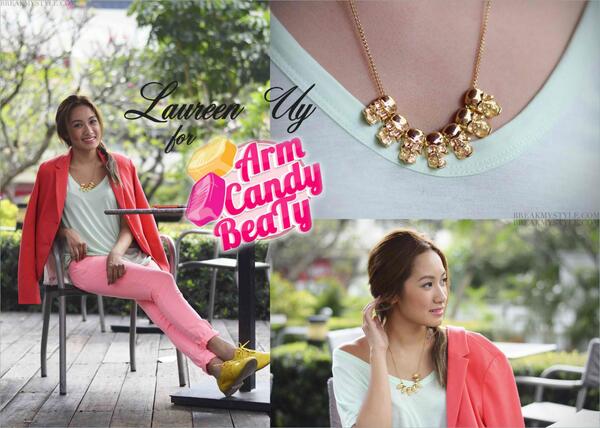 @laureenmuy wears @ArmCandy_iloilo necklace! Get yours now! Thanks a lot for psoting Laureen! :) #laureenuy #armcandy