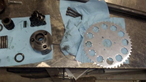 Differential ready for timing and our new sprocket!