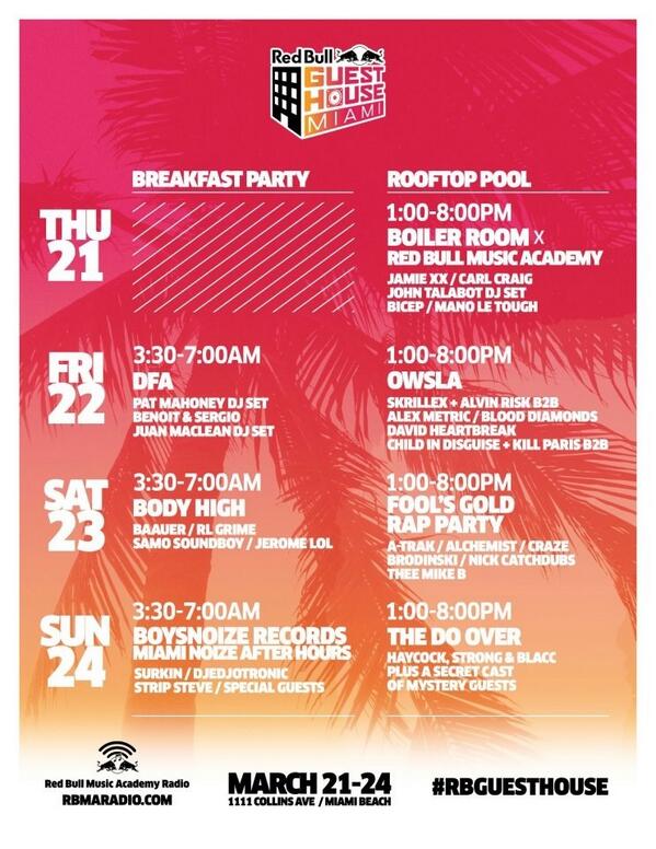 aecollective's tweet photo. #RBGuestHouse kick off!! Pool Parties &amp; After-hours Bkfst 3/21-3/24 #WMC13 

RSVP http://t.co/UHNWZ8Xfje Code #1777 http://t.co/fgufhRfRUO