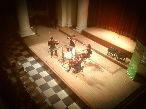 The final chord of the night from the U19 Westminster School String Quartet playing Grieg quartet no 1.