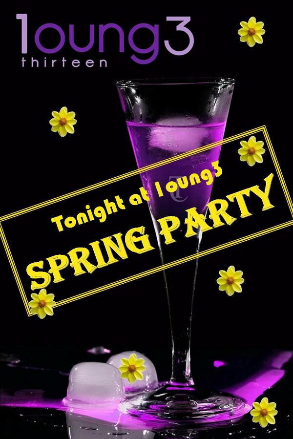 Vier met ons de start van het #voorjaar. Het koude weer houdt ons niet tegen!! Springbreak - tonight <a href="/Lounge_13/">Lounge13</a>