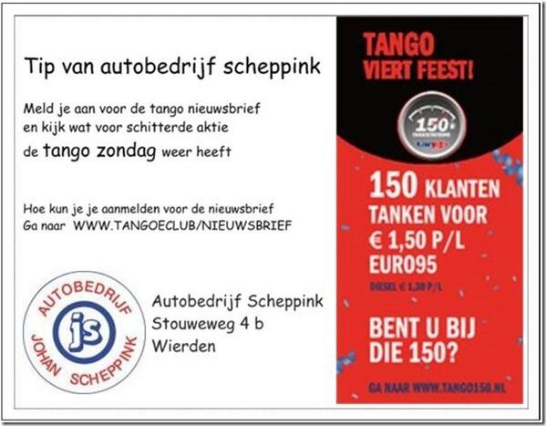 scheppink1's tweet image. Zondag 24maart weer een schitterende actie van TANGO 
kijk op tango.nl