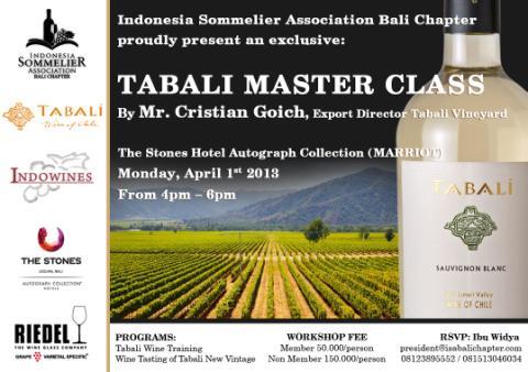 Tabali Master Class <a href="/WinesofChile/">Wines of Chile</a> <a href="/Indowines/">Indowines</a> @derry_indowines @MdToYa <a href="/windymone/">Windy Mone</a> <a href="/parkici/">Fatima Datunsolang</a> <a href="/TabaliWines/">VIÑA TABALI</a> #bali