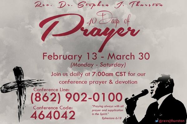 NCMBCLive's tweet photo. Join us for prayer @ (7am CT). Dial 862-902-0100 code 464042. Also we are reading Galatians chapter 2. #Lent #prayer http://t.co/0XkAj86m0W