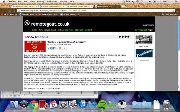 BoxOthello's tweet photo. Our fabulous review from @remotegoatstage.  4 stars! http://t.co/qIISTW192y