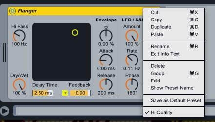 Ableton_eTips's tweet photo. #Ableton #Live #HiQ #Flanger #Sabiasq Sabias q el Flanger en Ableton tiene un modo con mejor calidad de sonido? http://t.co/2n8SkhTdrL
