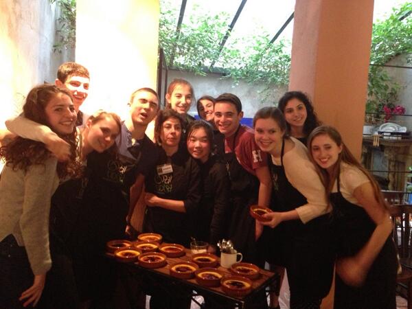 HackleyinBarca's tweet photo. The group with our (very intense) chef Alejandra! http://t.co/KeFugjnunF