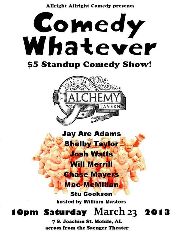 comedy_whatever's tweet image. Saturday: @Caliryda21 @ShelbyTaylr @THEONEJOSHWATTS @DubMerrill @chase_mayers @macmcmillan &amp;amp; @CallMeCookie #BeThere
