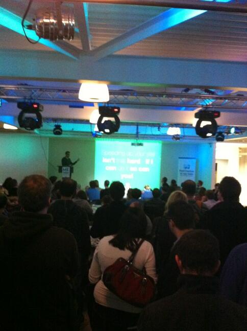 silentworks's tweet image. #mkgn started off and the speaker is talking about a site built on #slimphp