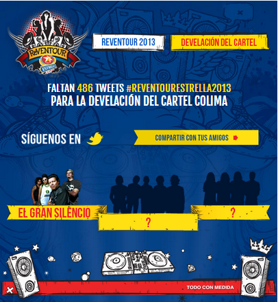 OficialEstrella's tweet photo. La primer banda de #REVENTOURESTRELLA2013 #COLIMA ha sido develada. Es @_ElGranSilencio. #PonleEstrella. //RT http://t.co/jO8gwQ6C4J