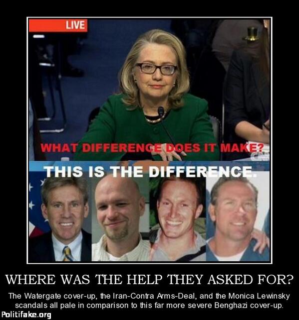 PhxKen's tweet photo. BENGHAZI GATE COVER UP! WHAT DIFFERENCE DOES IT MAKE? WHERE WAS THE HELP THEY ASK FOR??? http://t.co/sLQNmSx9sO