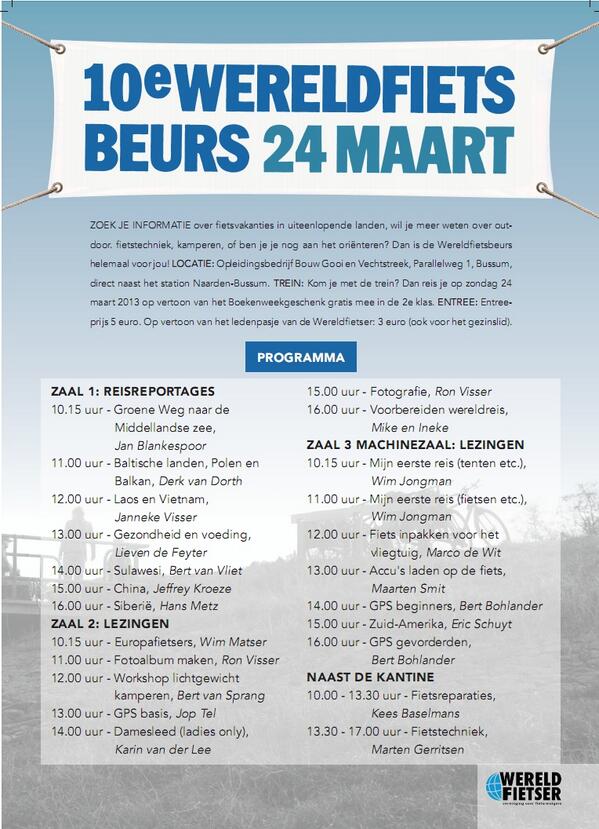 Kom ook naar De Wereldfietsbeurs