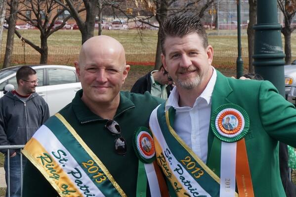PrestonSteve933's tweet photo. St. Patrick's Day Parade's newest inductees to the Ring of Honor, @mor100 &amp; @prestonelliot: http://t.co/Y6DPajwHPw