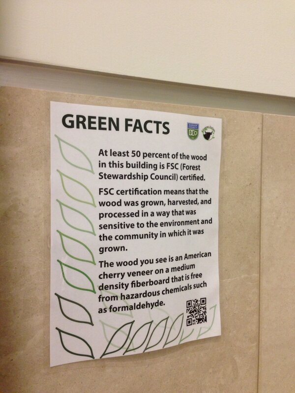 These info signs on green features were on display at the ribbon cutting at the new courthouse today. Come visit!