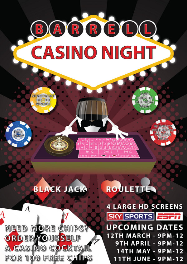 TheBarrell's tweet photo. Casino Night Tuesday night! Don`t forget, when  the chips are down, get a Casino Cocktail to renew your chips. http://t.co/8XzWOu7mWJ