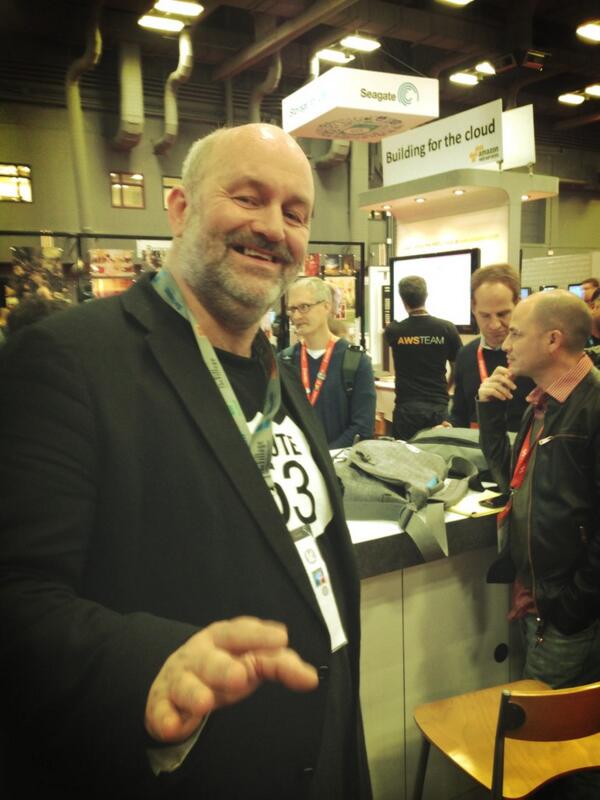 Amazon CTO Werner Vogels in the #SWSWi booth!