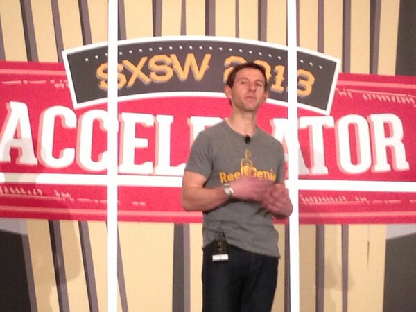 roohimoolla's tweet image. @ReelGenie presenting now at #sxaccelerator allows any group to become collaborative storytellers and moviemakers