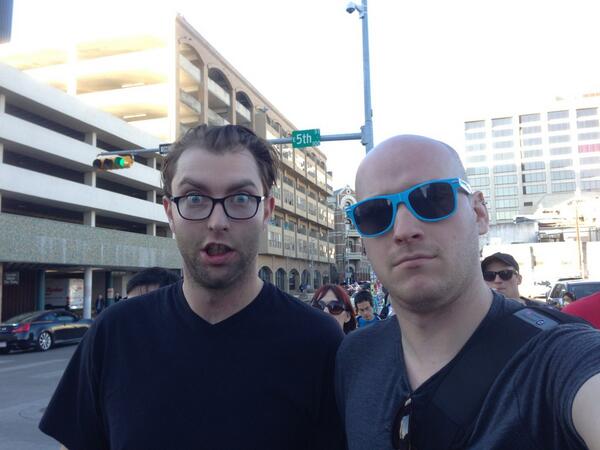 notalwaysdrunk's tweet photo. Dumpster sunglasses and a whole day of free drinks. I love this town. #sxsw #freeswag http://t.co/j64VMsQ0x9
