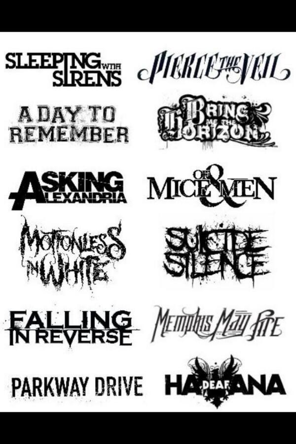 wclcometohcll's tweet image. RT if you actually like these bands