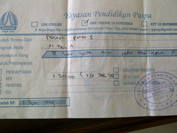 MSpeduli's tweet image. #LIVEtweet Alhamdulillah sudah dilakukan pembayaran tahap 2 (Lunas) utk #Retno , penerima #MSBeasiswa oleh #MSPusat